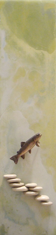 Sandy Keller, Roaring Fork
bronze, stone, acrylic on panel, 24 x 6 in. (61 x 15.2 cm)
SK-09-20
$1,650