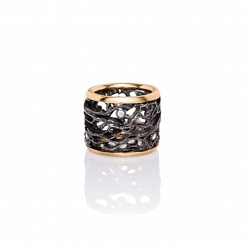 Lynne Mercein -&nbsp;Sea Fan Ring with diamond