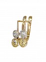Lynne Mercein, Double Diamond Elise  - earrings
18K yellow gold with a stack of diamondsâ€”.30ct white diamond and a  .40ct pale yellow diamond, 1.4ct total