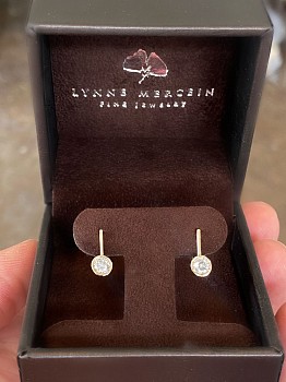 Lynne Mercein -&nbsp;Single Diamond Elise earrings