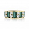 Lynne Mercein, Tourmaline Bling
Blue-green tourmaline 5.2tct, dia .48tct, hand-engraved 18K gold