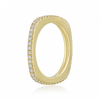 Lynne Mercein -&nbsp;Square Stack yellow gold/diamonds