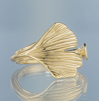 Lynne Mercein -&nbsp;Ginkgo Wrap Ring, small